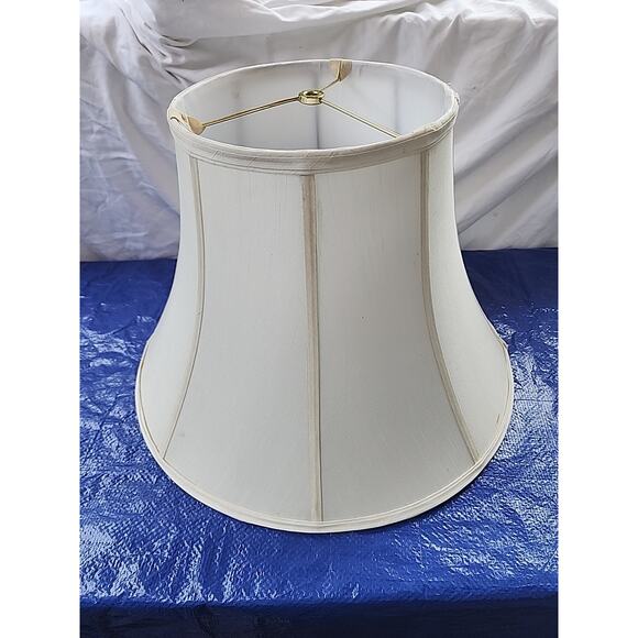 9x18x12 White Bell Shantung Lampshade - Picture 1 of 6